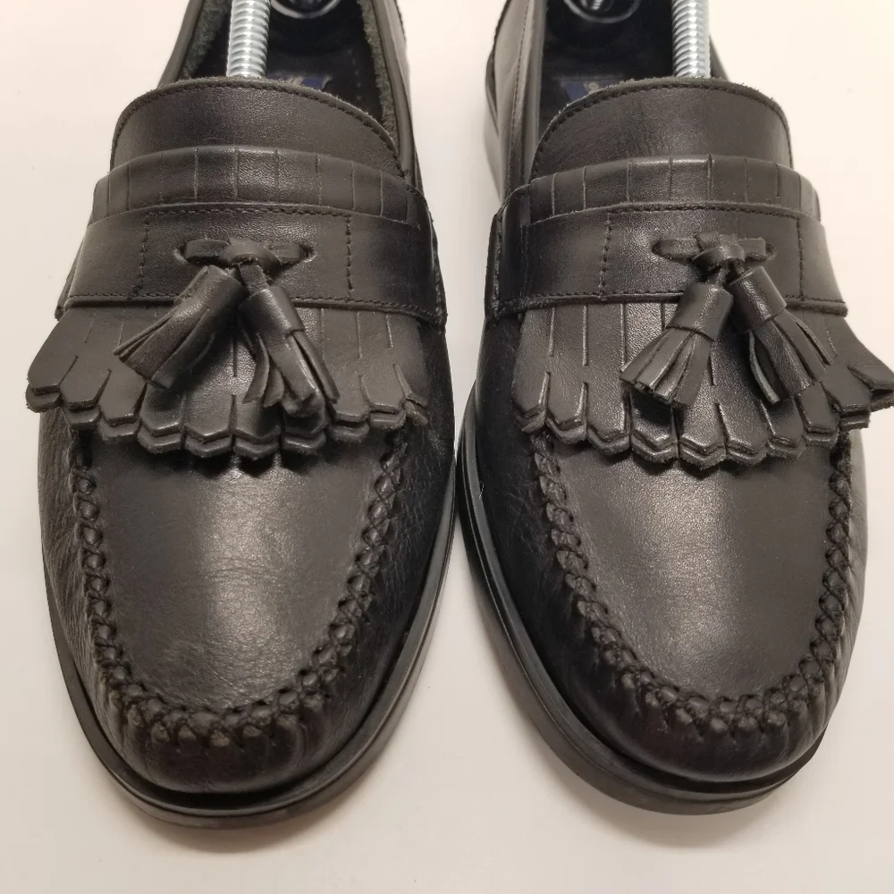 Giorgio Brutini Princeton Men Sz 10M Black Leather Loafer Slip On Kiltie
